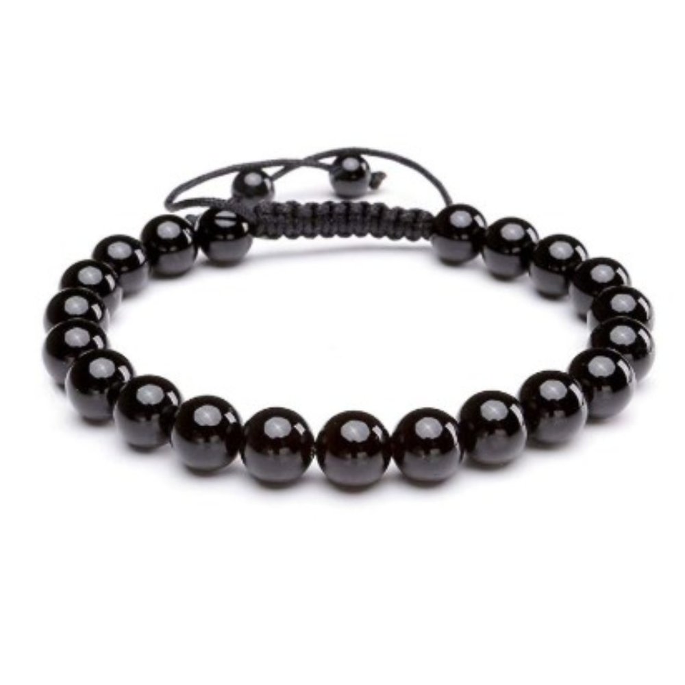 Jovivi Black Onyx Agate Bead Gemstones Healing